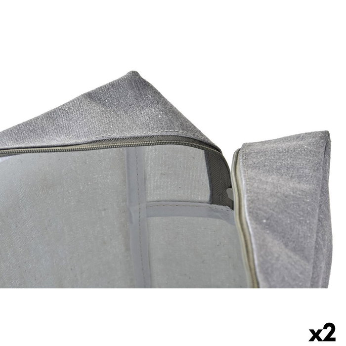 Trousse de toilette DKD Home Decor Blanc Gris (2 Unités)