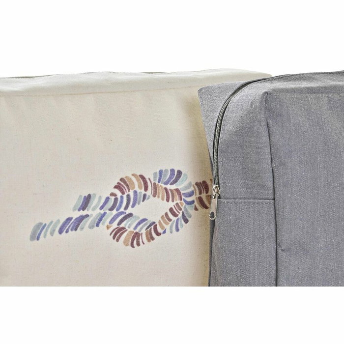 Trousse de toilette DKD Home Decor Blanc Gris (2 Unités) Trousse de toilette DKD Home Decor Blanc Gris (2 Unités)