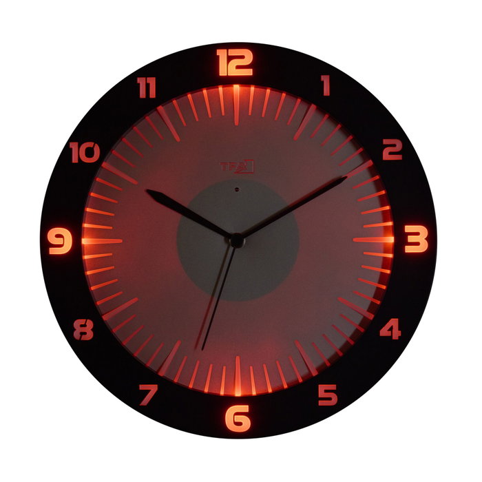 Tfa LUMOCLOCK 60.3553.10 Horloge murale analogique radio-pilotée avec éclairage LED