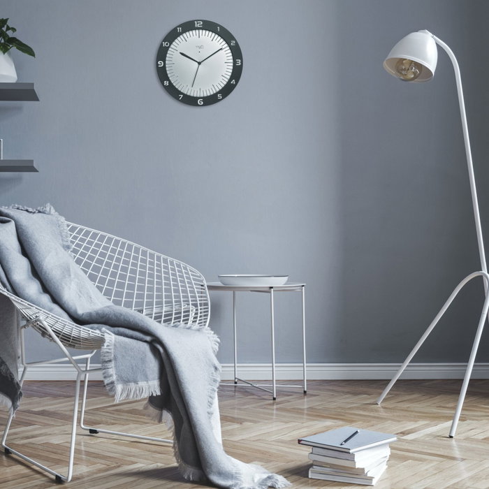 Tfa LUMOCLOCK 60.3553.10 Horloge murale analogique radio-pilotée avec éclairage LED