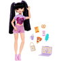 Barbie Poupée Dream Besties Renee avec accessoires (ordinateur portable, sac, nourriture) et vêtements amovibles - Multilingue