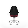 PIQUERAS Y CRESPO Chaise de bureau Algarra, Tissu Grenat, Base Chromée