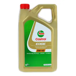 Castrol EDGE 5W-40 Huile Moteur 5L avec Fluid TITANIUM - ACEA C3, API SN/CF, VW 505 00/01, MB 229.31/51 - Pour Véhicules Hybrides