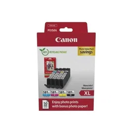 Canon CLI-581XL - Multipack de cartouches d'encre haut rendement (Noir, Cyan, Magenta, Jaune) pour impressions photo