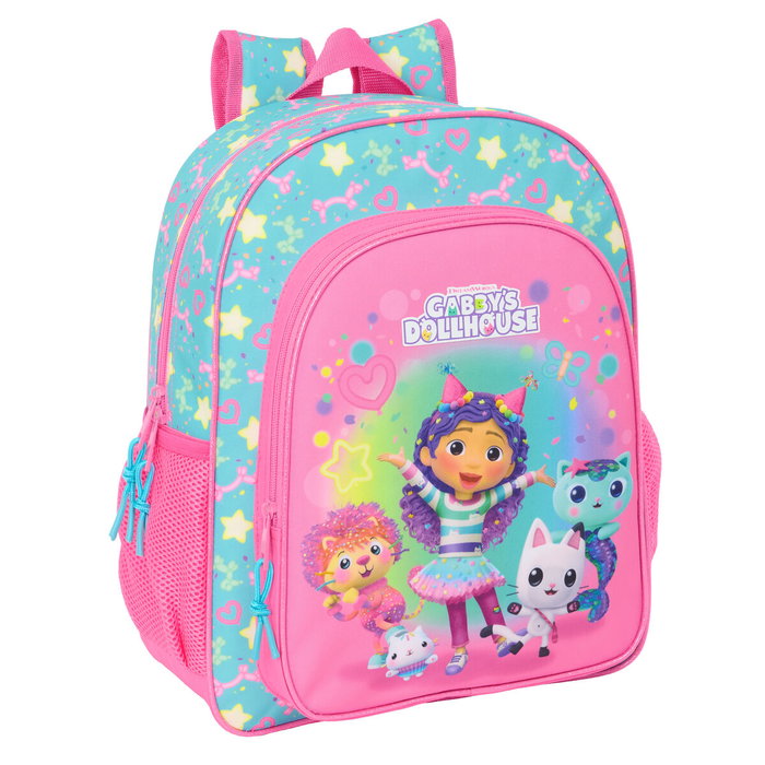 Safta Cartable Gabby's Dollhouse Confetti Rose et Turquoise