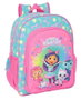 Safta Mochila Junior Adapt.Carro Gabby's Dollhouse Confetti, Sac à dos enfant pour poussette, 32 x 38 x 12 cm, à partir de 3 ans