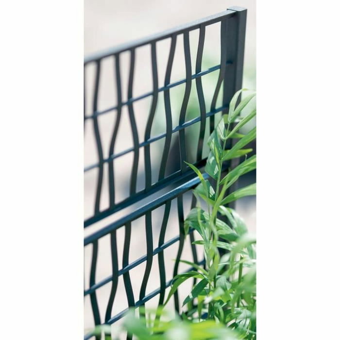 Stefanplast Jardinière ETHICA Rectangulaire 80 cm avec Treillis - Graphite