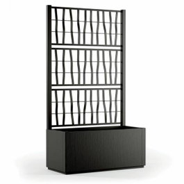 Stefanplast Jardinière ETHICA Rectangulaire 80 cm avec Treillis - Graphite