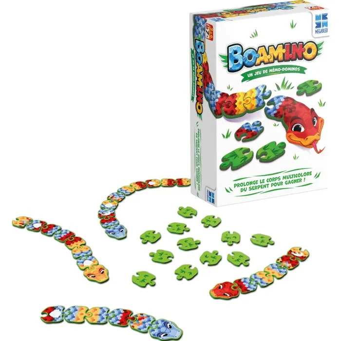 Megableu Boamino - Jeu d'ambiance mémoire et dominos