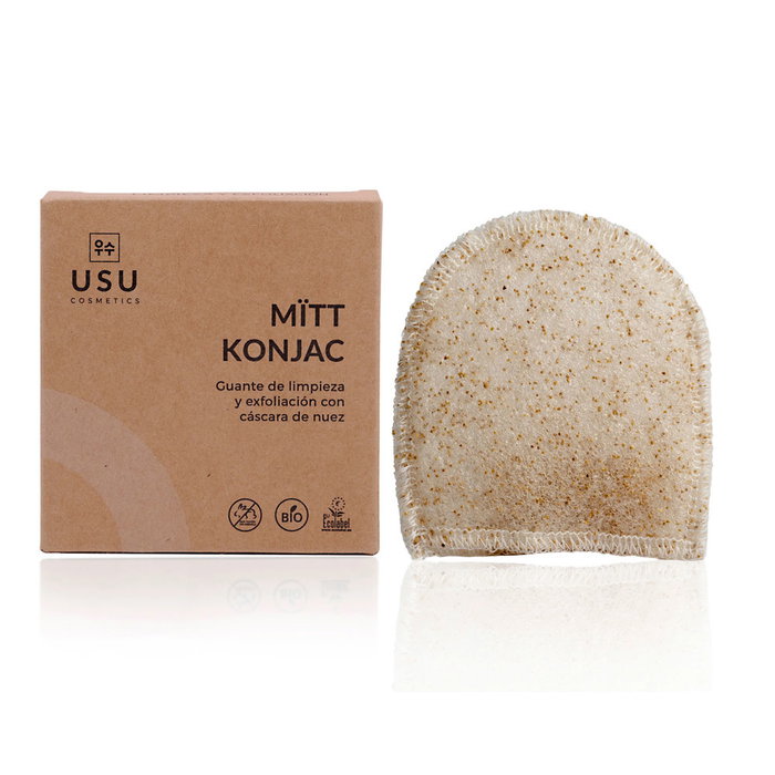 Usu Cosmetics Gant Nettoyant et Exfoliant Konjac - Nettoyage Doux et Exfoliation Efficace, 1 unité