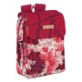 PERONA Sac à dos rose 42 cm avec compartiments, poche frontale et latérale pour bouteille, adaptable aux chariots