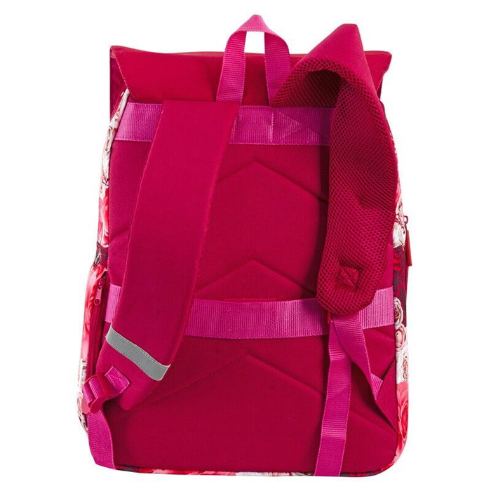 PERONA Sac à dos rose 42 cm avec compartiments, poche frontale et latérale pour bouteille, adaptable aux chariots