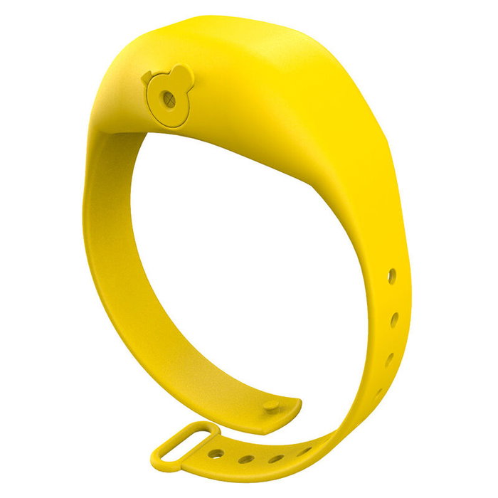 SQUEEZYBAND Bracelet distributeur de gel hydroalcoolique ajustable, 15 ml, pour adulte, couleur jaune