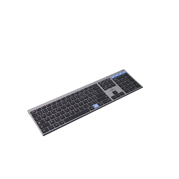 Bluestork KB GRAPHEME Clavier sans fil métal AZERTY avec touches ciseaux silencieux et connexion 2.4 GHz USB Dongle