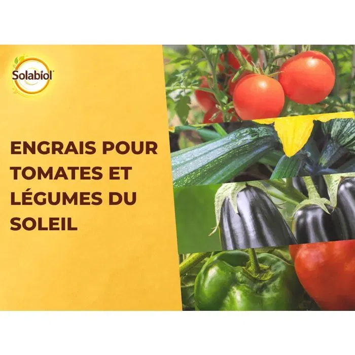 Solabiol Engrais Tomates et Légumes du Soleil 1,5 kg - Nutrition Longue Durée - Pour Jusqu'à 30 Plants