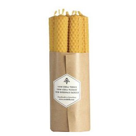 CERABELLA Lot de 7 bougies en cire d'abeille 2x20cm