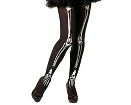 atosa Collants résille avec motif squelette pour Halloween