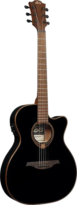LAG Guitare Acoustique Électro-acoustique Auditorium Slim Cutaway Tramontane 118 A/E - Noir