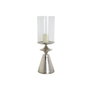 DKD Home Decor Bougeoir Argenté Aluminium Verre 21 x 21 x 66 cm