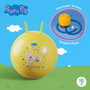 DEQUBE Pelote sauteuse Peppa Pig avec pompe à pied - 42 cm, poignées, à partir de 4 ans - Licence Peppa Pig