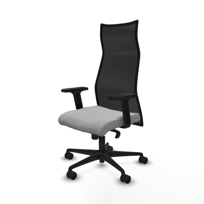 Piqueras y Crespo Chaise de Bureau Albacete Gris Clair et Noir