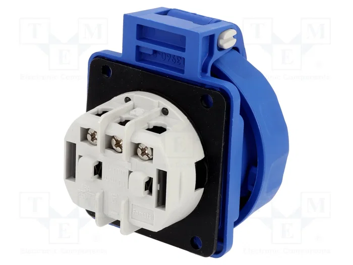 SEZ DK VZG 16S Socle femelle d'alimentation AC 16A Uni-Schuko