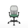 Piqueras y Crespo Chaise de Bureau Jorquera Vert émeraude et Blanc