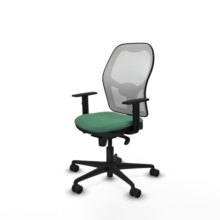 Piqueras y Crespo Chaise de Bureau Jorquera Vert émeraude et Blanc