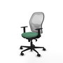 Piqueras y Crespo Chaise de Bureau Jorquera Vert émeraude et Blanc