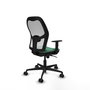 Piqueras y Crespo Chaise de Bureau Jorquera Vert émeraude et Blanc