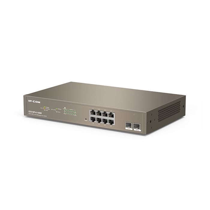 IP-COM G3310P-8-150W Switch Gigabit PoE+ 8 Ports + 2 SFP, 130W, Géré Cloud