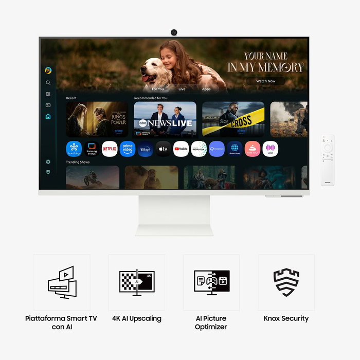 Samsung Smart Monitor M8 M80F 32'' 4K UHD Blanc