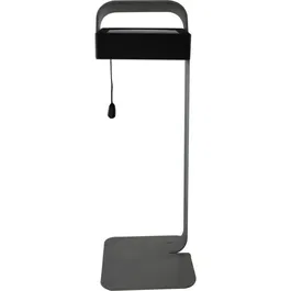 Lampe de table solaire Easy - Aluminium gris avec LED et éclairage blanc chaud de 30 lumens - Tête orientable - Rechargeable par panneau solaire