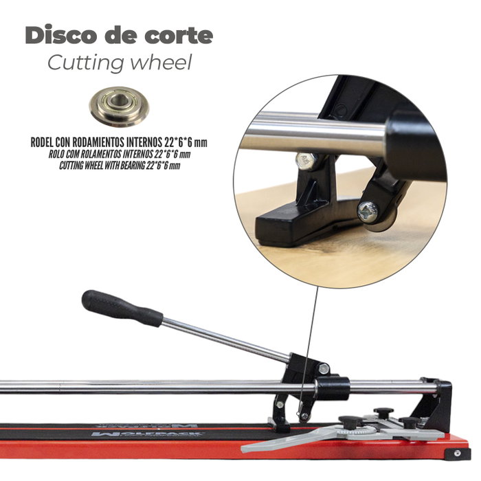 WOLFPACK LINEA PROFESIONAL Coupe-carreaux Professionnel Base Acier 600 mm