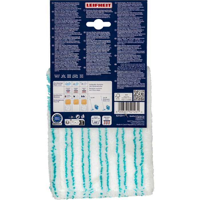 Leifheit Housse micro duo pour Clean Twist M Ergo / PowerClean Leifheit Housse micro duo pour Clean Twist M Ergo / PowerClean