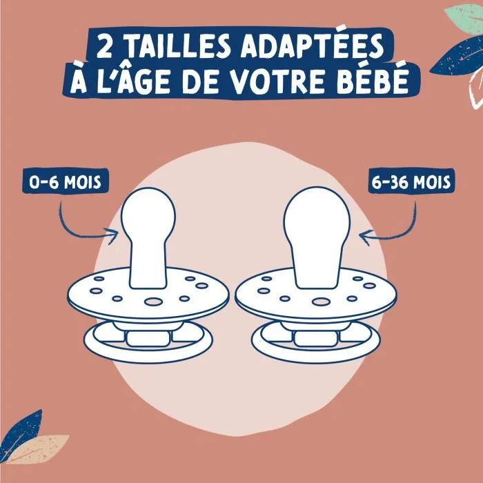 Dodie - Duo de sucettes anatomiques Gaia en caoutchouc naturel - Ronde - Pour bébés allaités 6 à 36 mois - Lot de 2 Dodie - Duo de sucettes anatomiques Gaia en caoutchouc naturel - Ronde - Pour bébés allaités 6 à 36 mois - Lot de 2