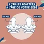 Dodie - Duo de sucettes anatomiques Gaia en caoutchouc naturel - Ronde - Pour bébés allaités 6 à 36 mois - Lot de 2