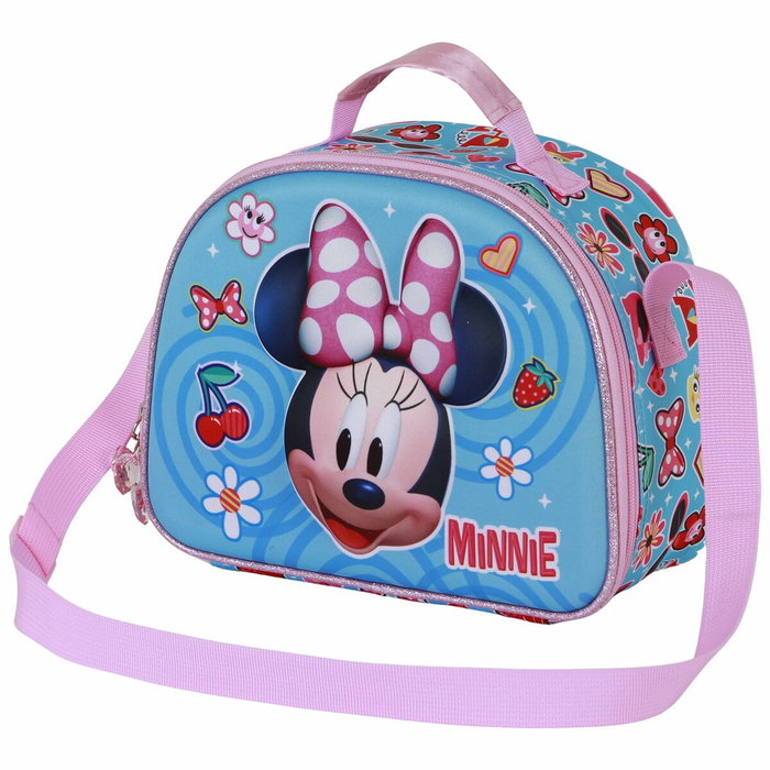 Sac glacière goûter 3D Minnie Mouse Happiness Rose 25,5 x 10 x 20 cm