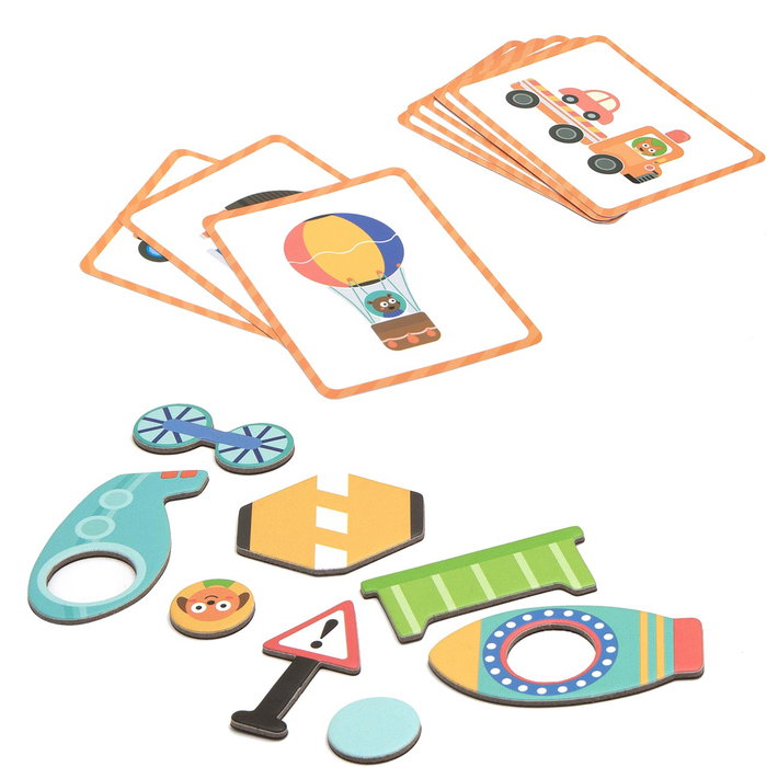 MIEREDU Maletin Magnétique pour Enfants et Vehicules ME151 - Pochettes de Voyage avec Tableau Magnétique, Cartes et Aimants - Jeu Educatif Multilingue (3 ans et plus)