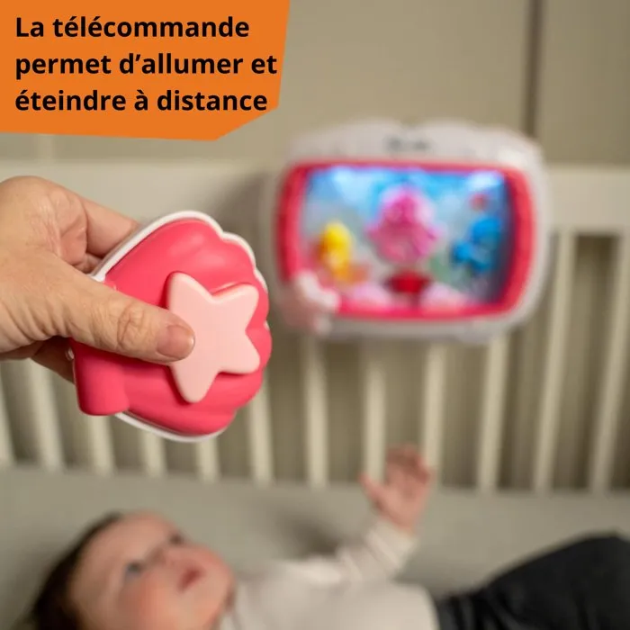 Baby Einstein Sea Dreams Sleep Soother - Veilleuse musicale aquarium bébé avec sons de l'océan, télécommande, personnages mobiles et lumières scintillantes, rose Baby Einstein Sea Dreams Sleep Soother - Veilleuse musicale aquarium bébé avec sons de l'océan, télécommande, personnages mobiles et lumières scintillantes, rose