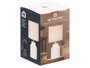 Giftdecor Lampe de Table Cylindrique Rayures Blanche Céramique 13x20x13 cm (Set de 12)