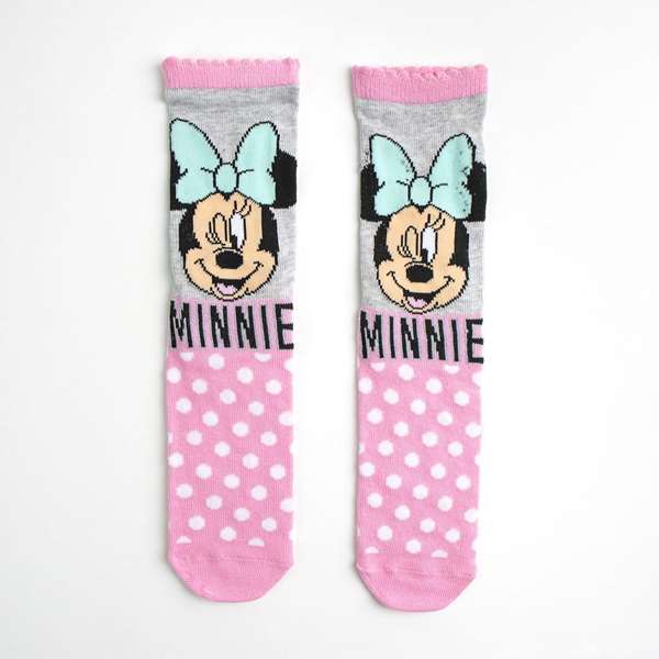 Cerdá Chaussettes Minnie Disney Pack de 3 pièces pour chaussures taille 27-30 - 3 ans et plus