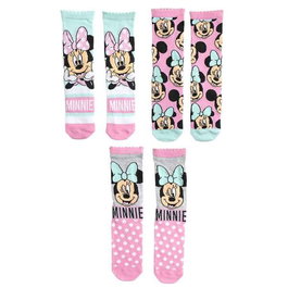 Cerdá Chaussettes Minnie Disney Pack de 3 pièces pour chaussures taille 27-30 - 3 ans et plus