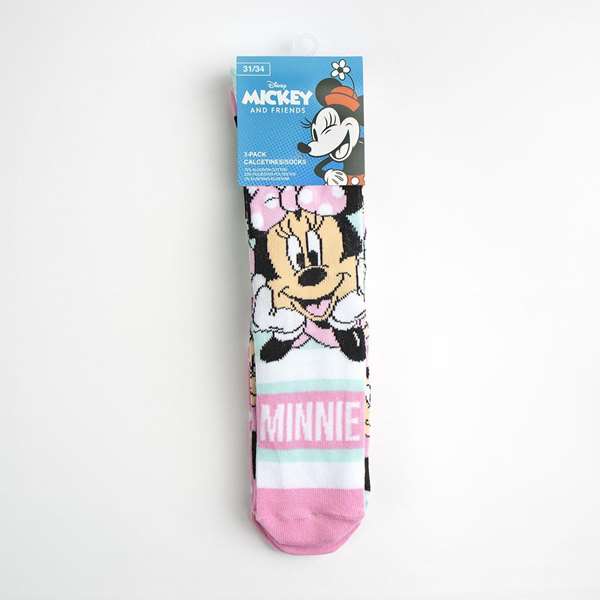 Cerdá Chaussettes Minnie Disney Pack de 3 pièces pour chaussures taille 27-30 - 3 ans et plus
