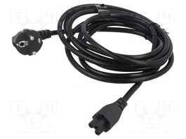 SAVIO Câble d'alimentation H03VV-F 3x0,75mm2 3m noir