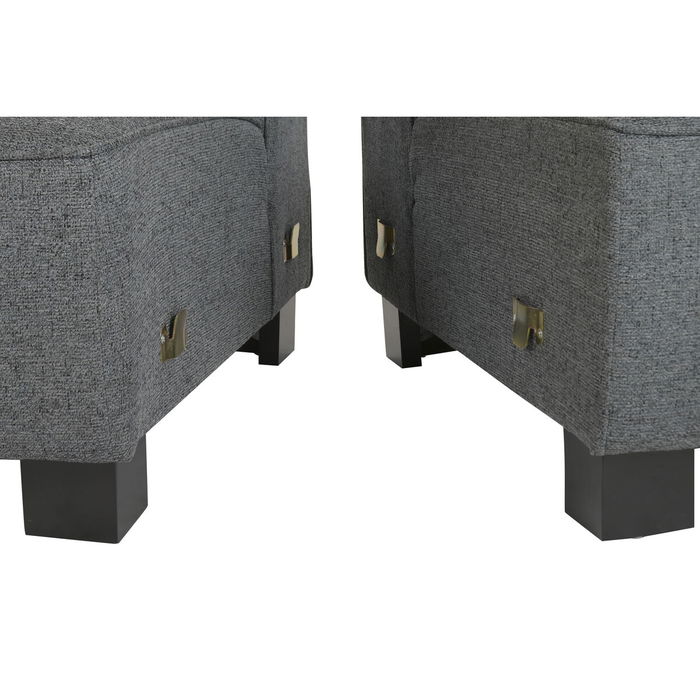 Canapé Home ESPRIT Gris foncé Moderne 231 x 170 x 82 cm