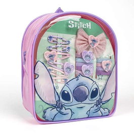 Cerdá - Set de beauté sac à dos Stitch - Trousse de maquillage enfant 19 x 21 cm - Multicolore - À partir de 3 ans