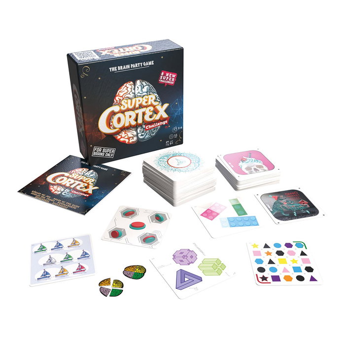 Asmodee Super Cortex CORSCO1ESPT - Jeu de cartes avec 8 défis mentaux pour stimuler le cerveau et les compétences cognitives - À partir de 8 ans Asmodee Super Cortex CORSCO1ESPT - Jeu de cartes avec 8 défis mentaux pour stimuler le cerveau et les compétences cognitives - À partir de 8 ans