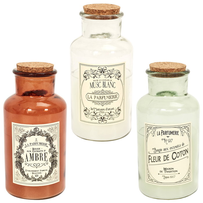 Home Deco Factory Bougie Parfumée en Flacon de Verre