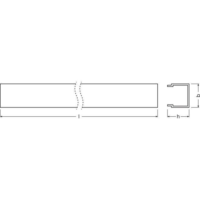 Ledvance Profils de diffuseur PC/W01/D/2 2M pour bandes LED Ledvance Profils de diffuseur PC/W01/D/2 2M pour bandes LED